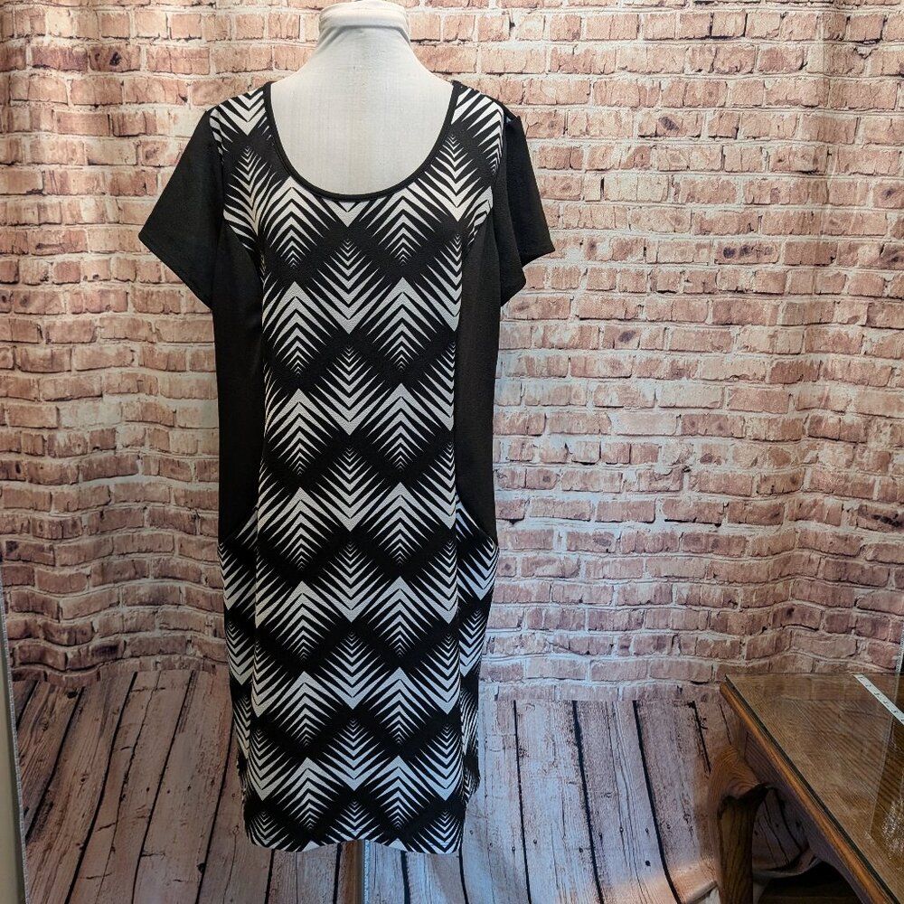 Avenue Dress Black/White Size 18/20 NWT